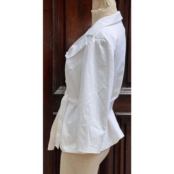 Sandro Sportswear Cotton Peplum Blazer Jacket - M - Picture 3 of 7